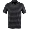 Greg Norman Men's Black Heather LAB Stripe Polo