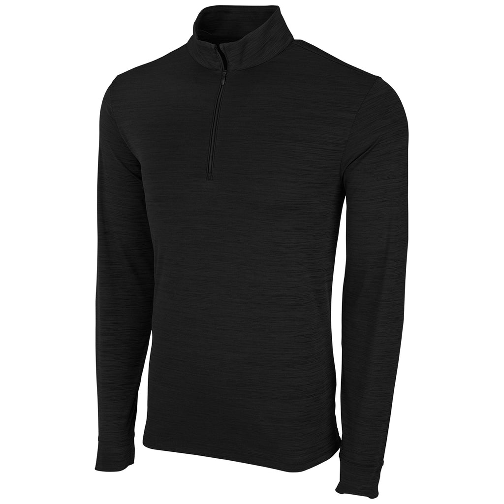 Greg Norman Men's Black Heather Utility 1/4 Zip Pullover