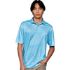 Greg Norman Men's Misty Blue Microlux Cart Print Polo