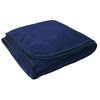 Logomark Navy Brookshire Micro-Plush Blanket