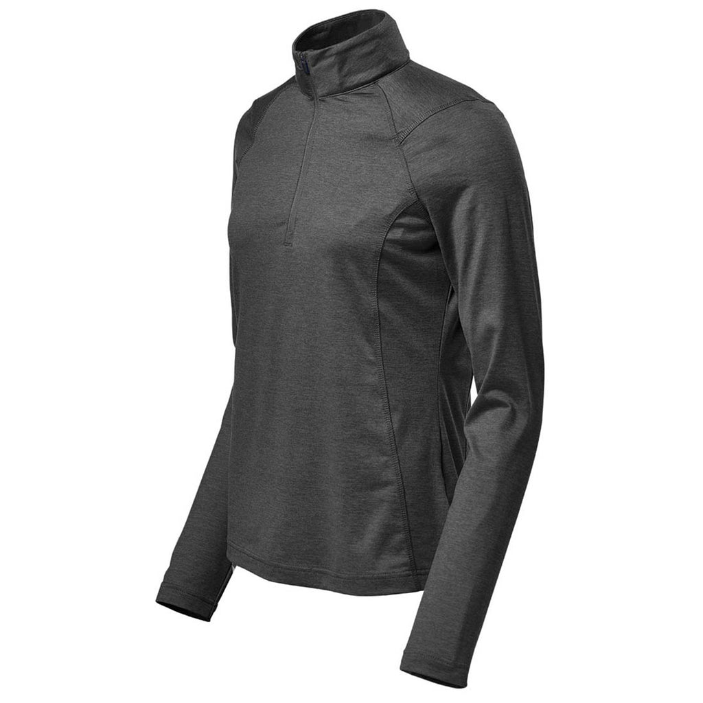 Stormtech Women's Charcoal Heather Milano Quarter Zip Pullover