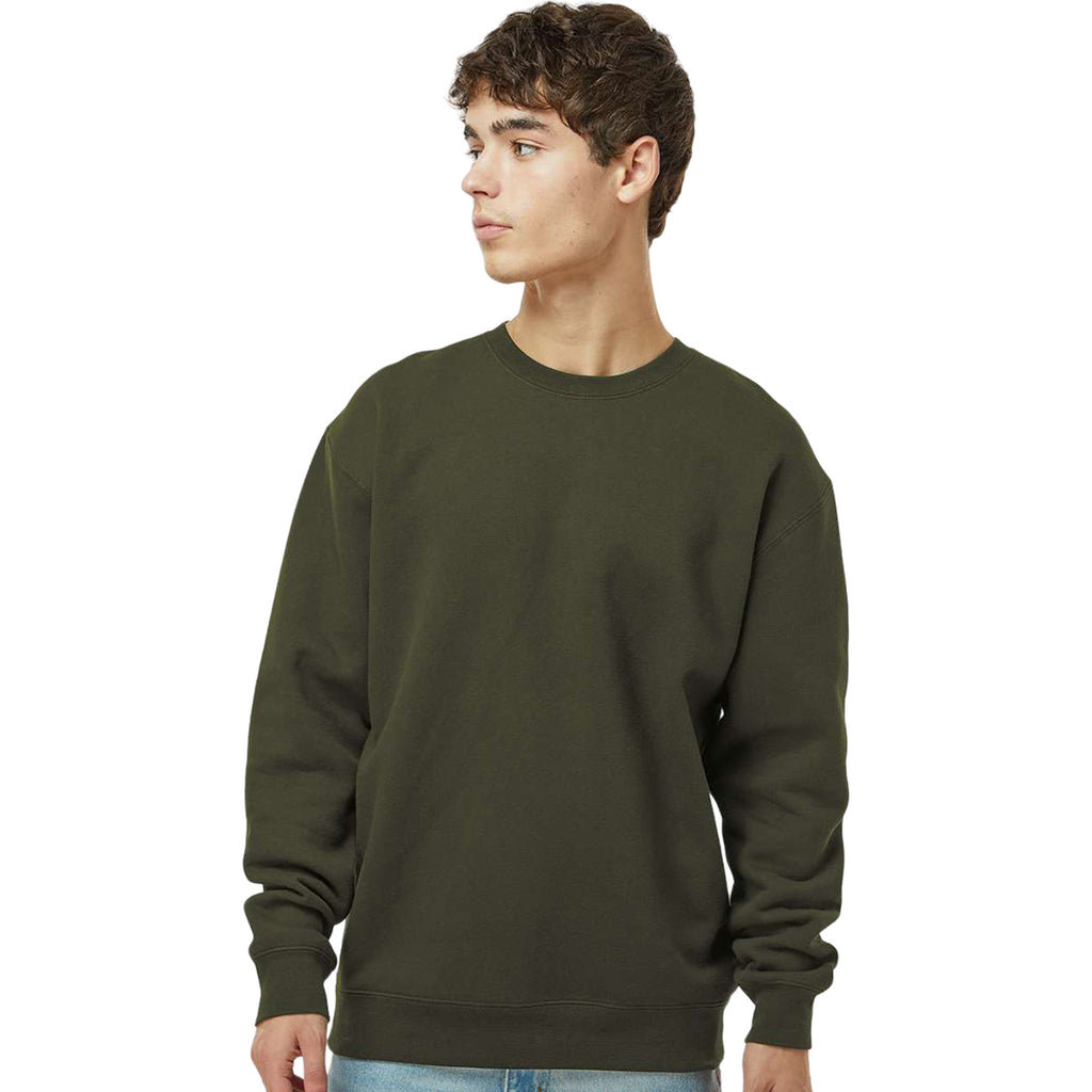 Independent Trading Co. Men's Army Heavyweight Crewneck Sweatshirt