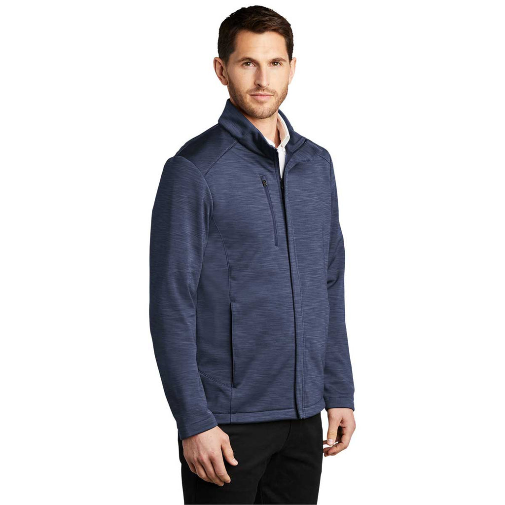 Port Authority Men's Dress Blue Navy Heather Stream Soft Shell Jacket