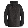 Sport-Tek Men's Black Heather/Black Heather Colorblock Raglan Hooded Wind Jacket