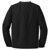 Sport-Tek Men's Black/ Graphite Grey Tipped V-Neck Raglan Wind Shirt