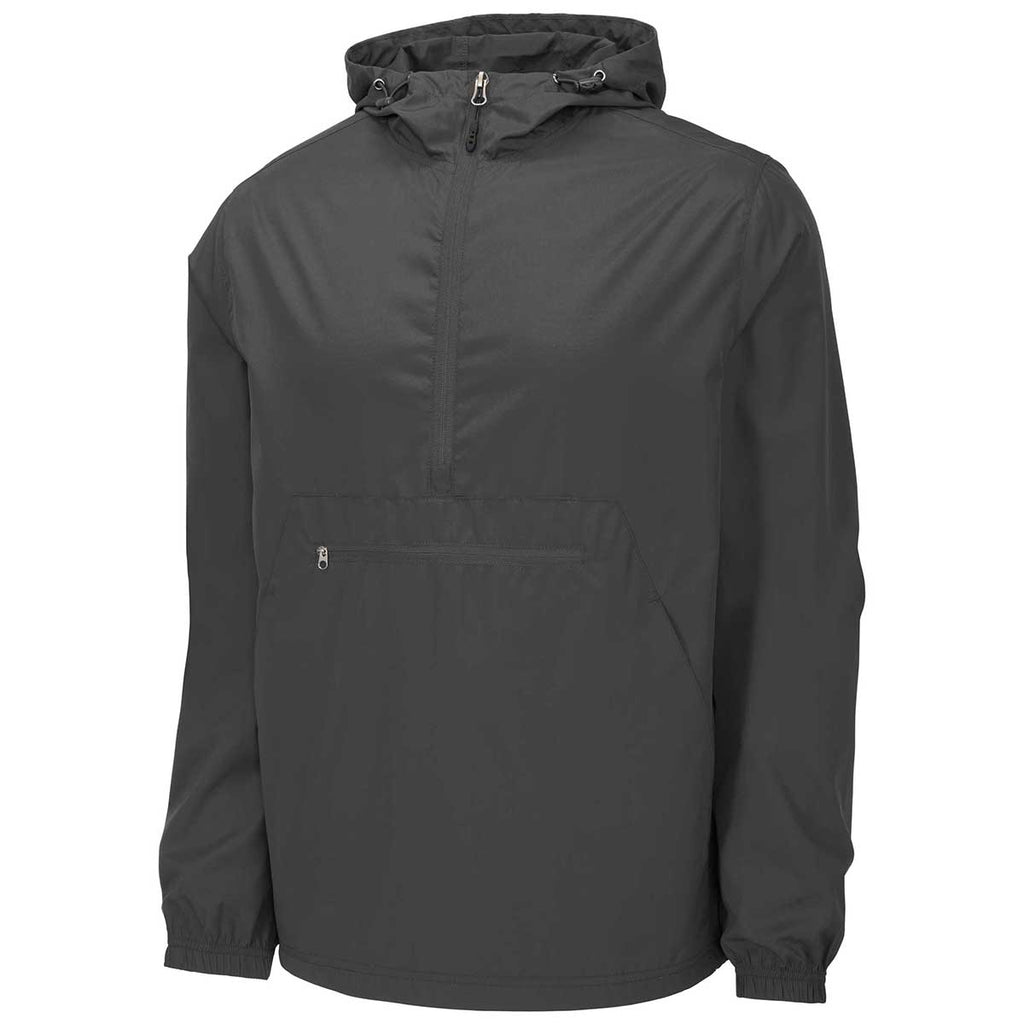 Sport-Tek Men's Graphite Grey Packable Anorak