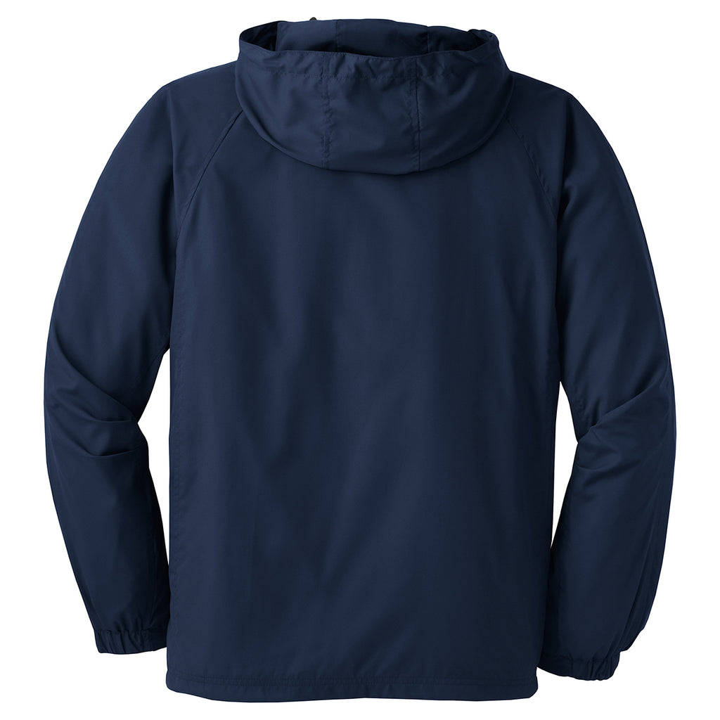 Sport-Tek Men's True Navy Hooded Raglan Jacket