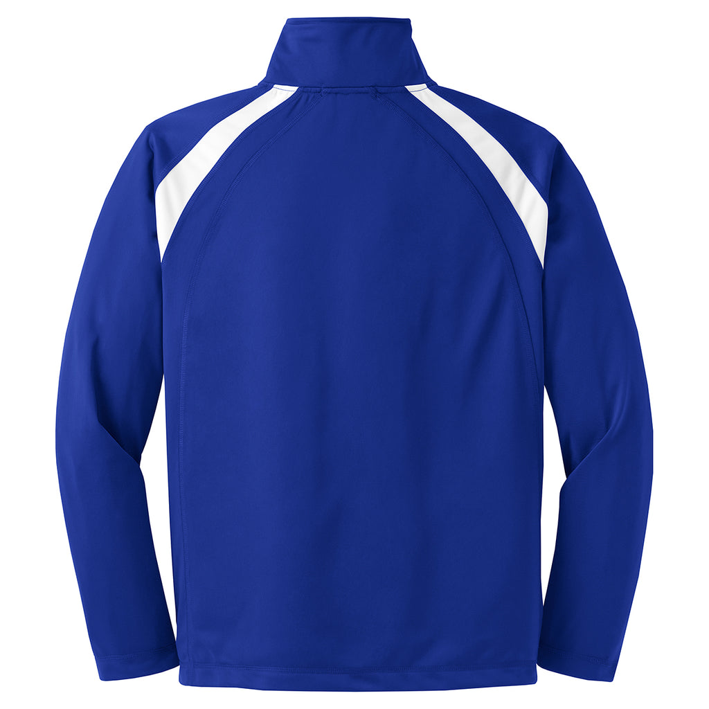 Sport-Tek Men's True Royal/White Tricot Track Jacket