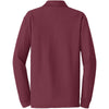 Port Authority Men's Burgundy Long Sleeve Core Classic Pique Polo