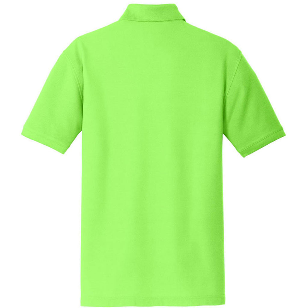 Port Authority Men's Lime Core Classic Pique Polo