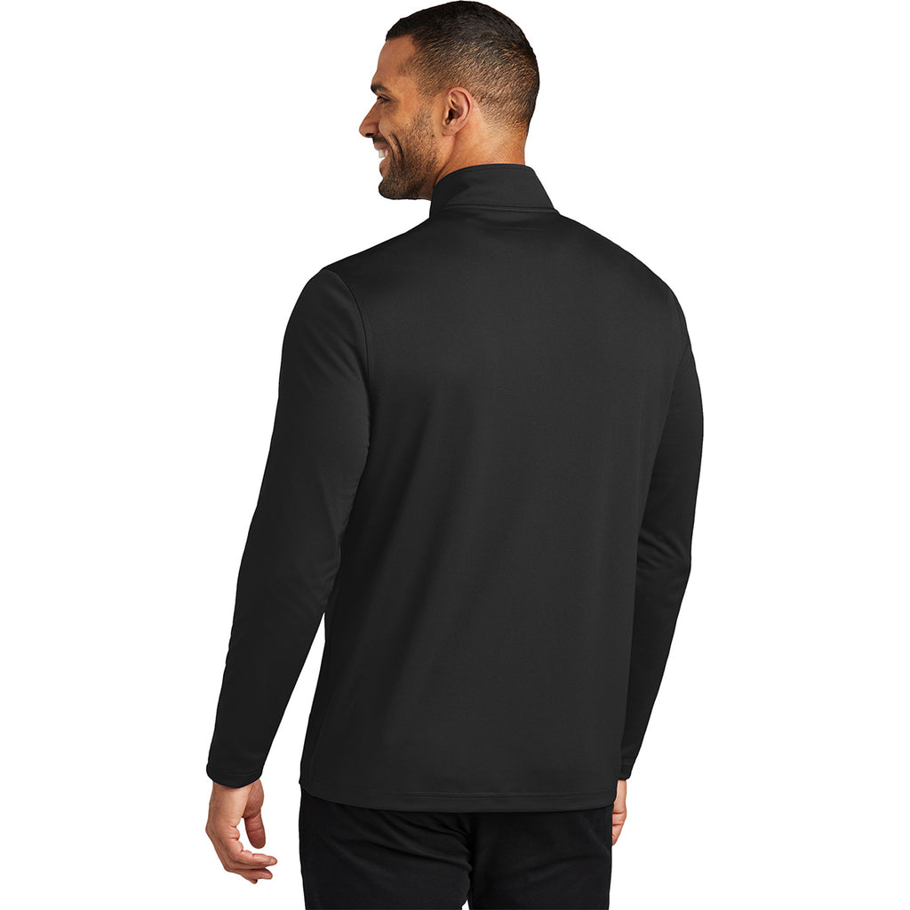 Port Authority Men's Deep Black Dry Zone UV Micro-Mesh 1/4 Zip