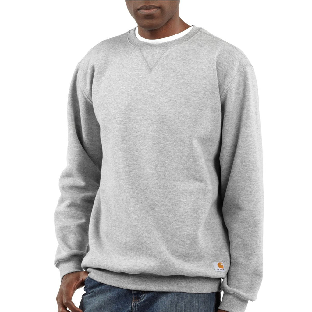 Carhartt Men's Heather Grey Midweight Crewneck Sweatshirt