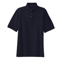 Port Authority Men's Navy S/S Cotton Pique Knit Polo