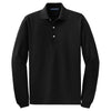 Port Authority Men's Jet Black Rapid Dry Long Sleeve Polo