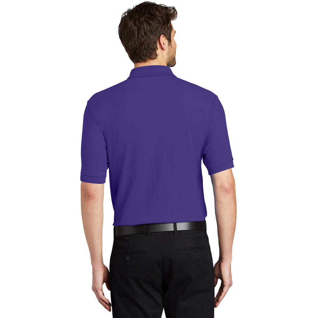 Port Authority Men's Purple Silk Touch Polo