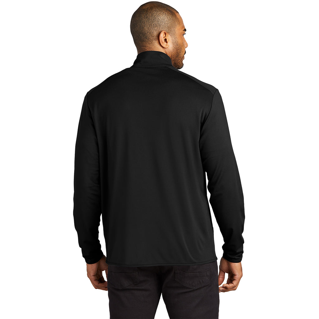 Port Authority Men's Black Accord Stretch Fleece Full-Zip