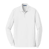 Port Authority Men's White Ezcotton Long Sleeve Polo