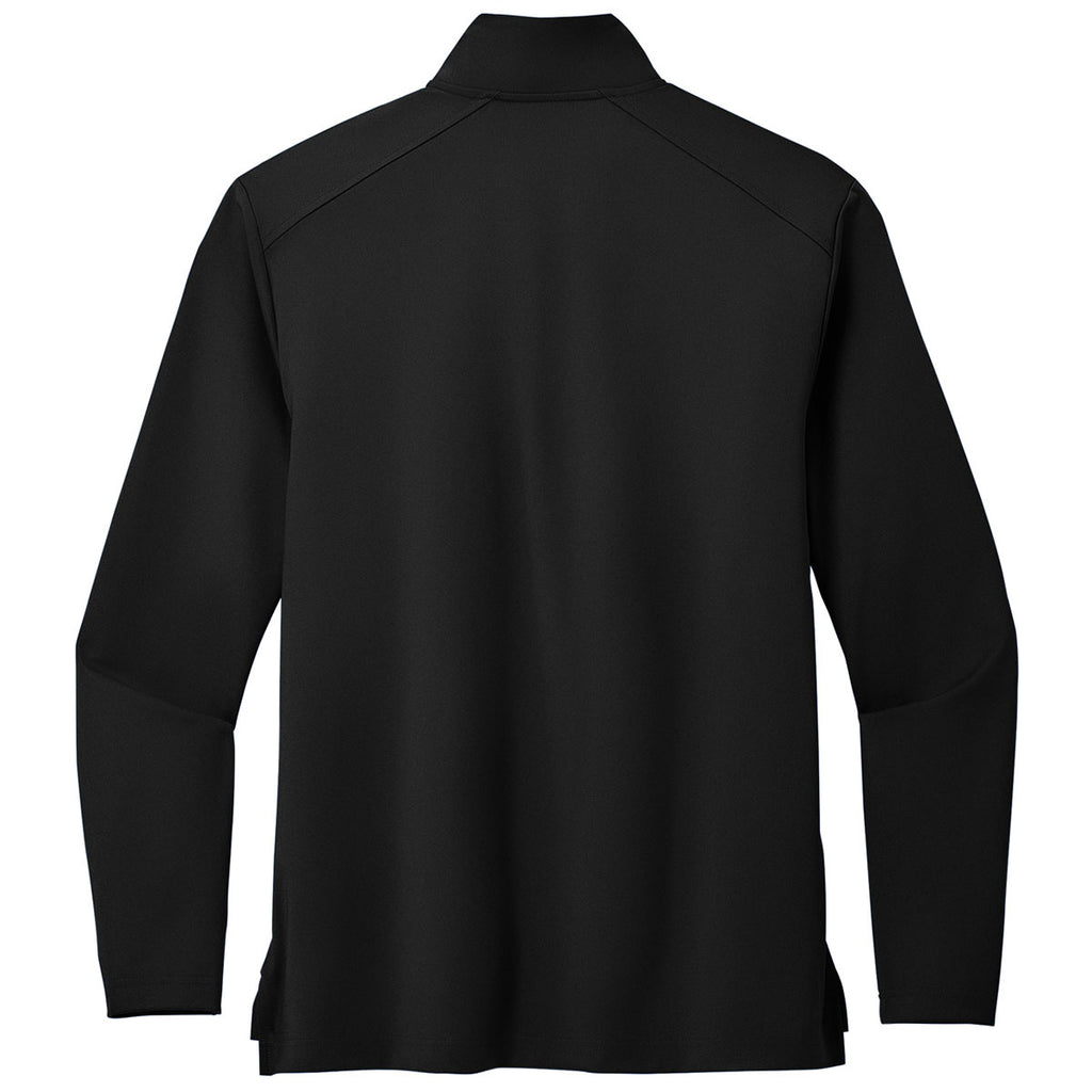 Port Authority Men's Deep Black C-FREE Double Knit 1/4-Zip