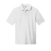 Port & Company Men's White Ring Spun Pique Polo