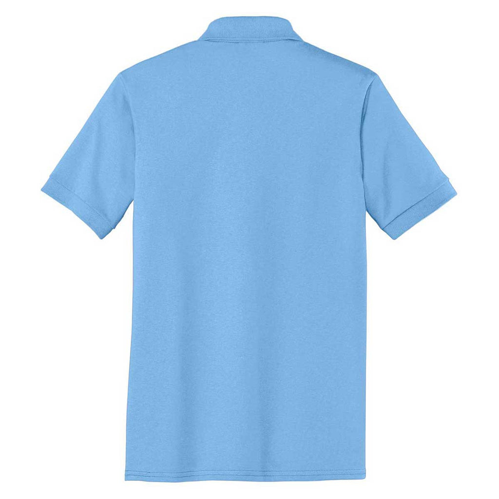 Port & Company Men's Light Blue Tall Core Blend Jersey Knit Polo