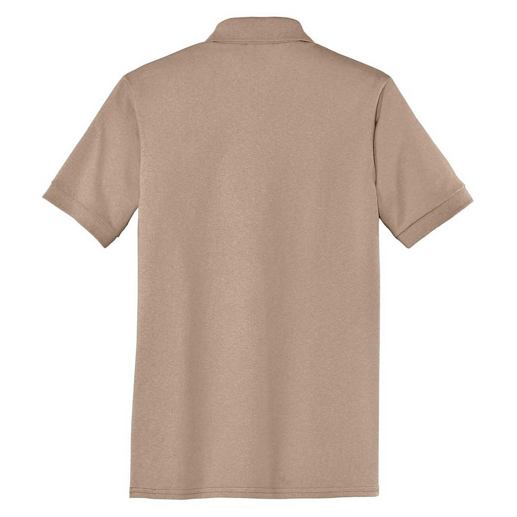 Port & Company Men's Sand Tall Core Blend Jersey Knit Polo