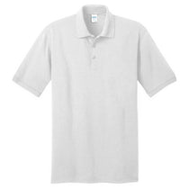 Port & Company Men's White Tall Core Blend Jersey Knit Polo