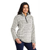 Port Authority Women's Grey Heather Cozy 1/4 Zip Fleece