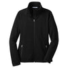 Port Authority Women's Black Pique Fleece Jacket