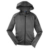 Sport-Tek Women's Graphite Heather Tech Fleece Full-Zip Hooded Jacket