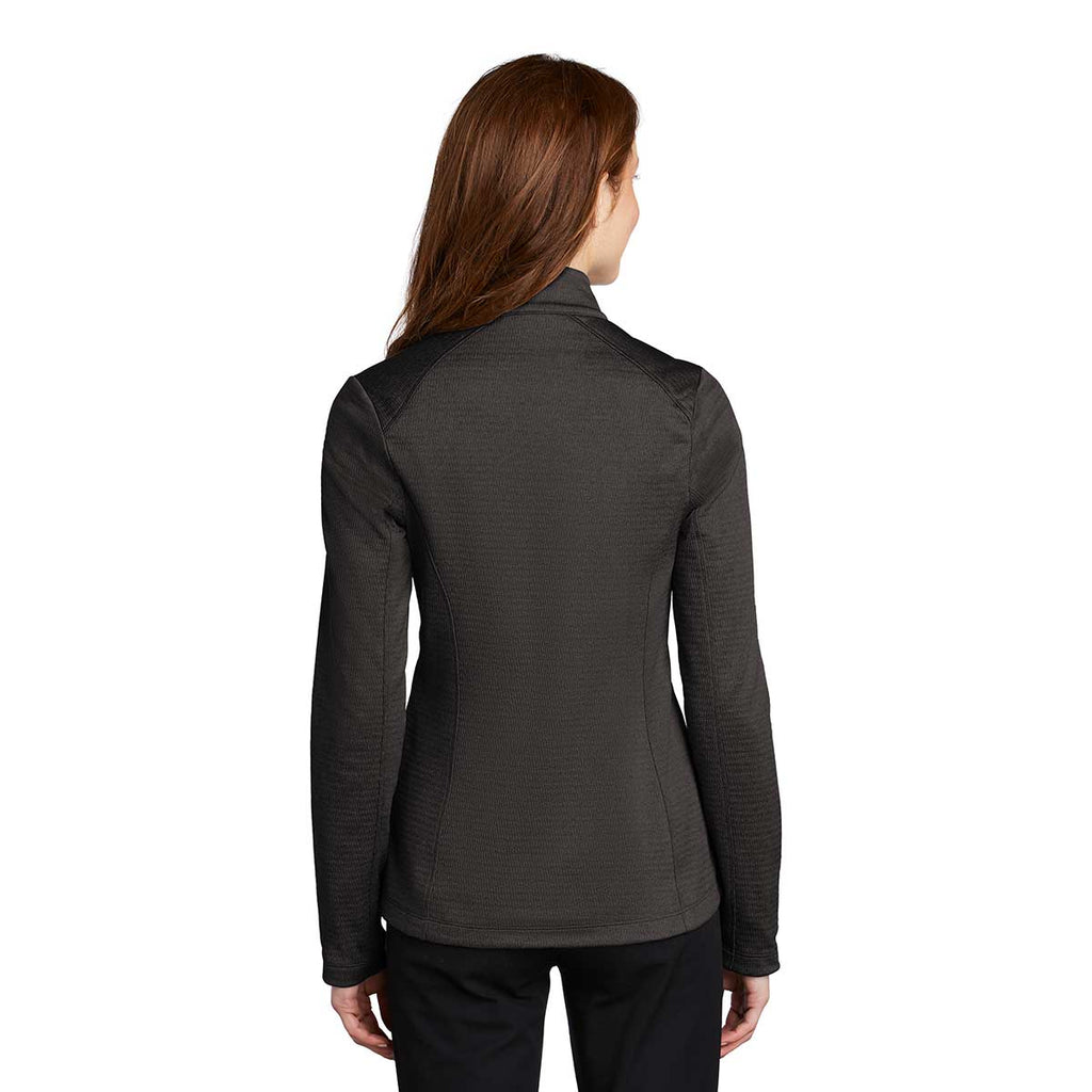 Port Authority Women's Dark Charcoal Heather Diamond Fleece Full Zip Jacket