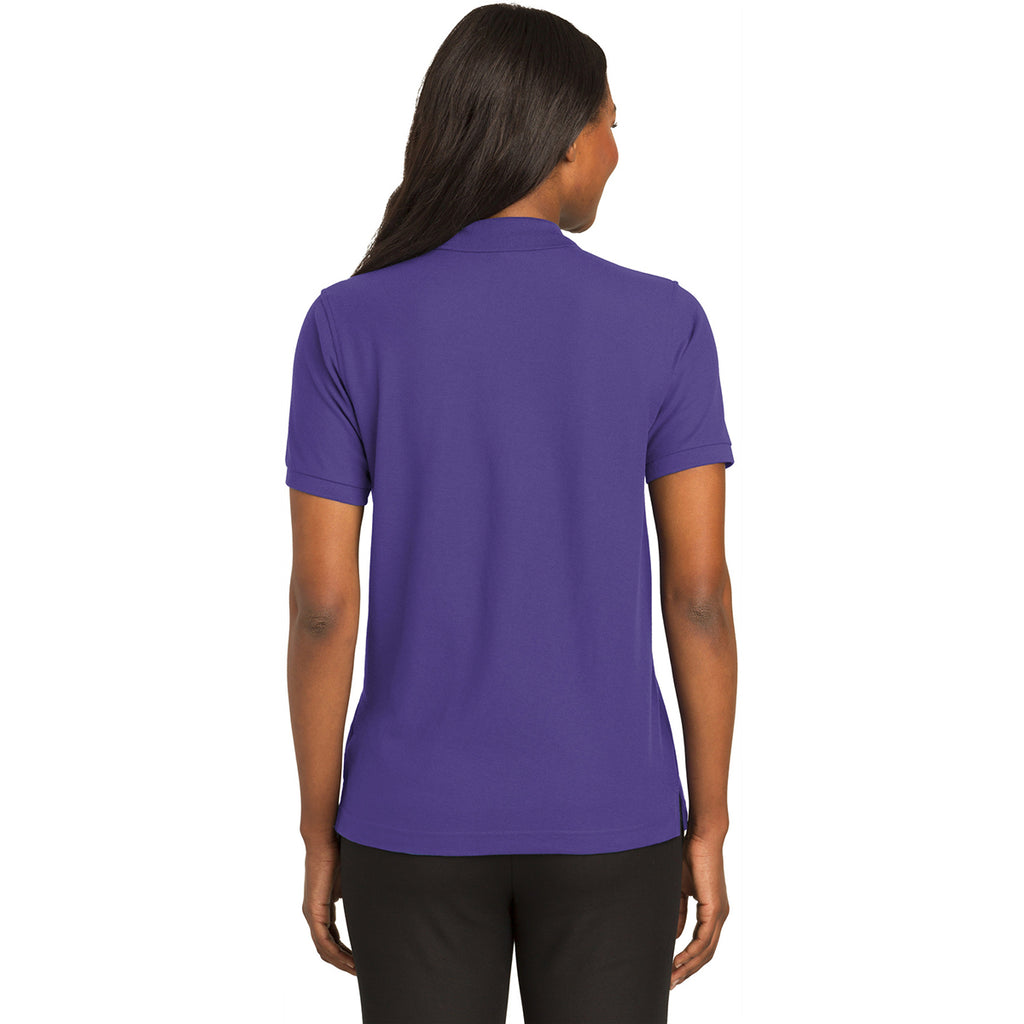 Port Authority Women's Purple Silk Touch Polo