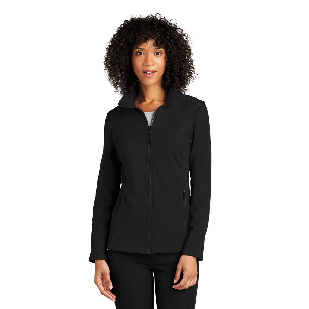 Port Authority Women's Deep Black Collective Tech Soft Shell Jacket