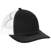 Port Authority Women's Black/ White Snapback Ponytail Trucker Cap