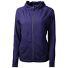 Cutter & Buck Women's College Purple Adapt Eco Knit Hybrid Recycled Full Zip Jacket