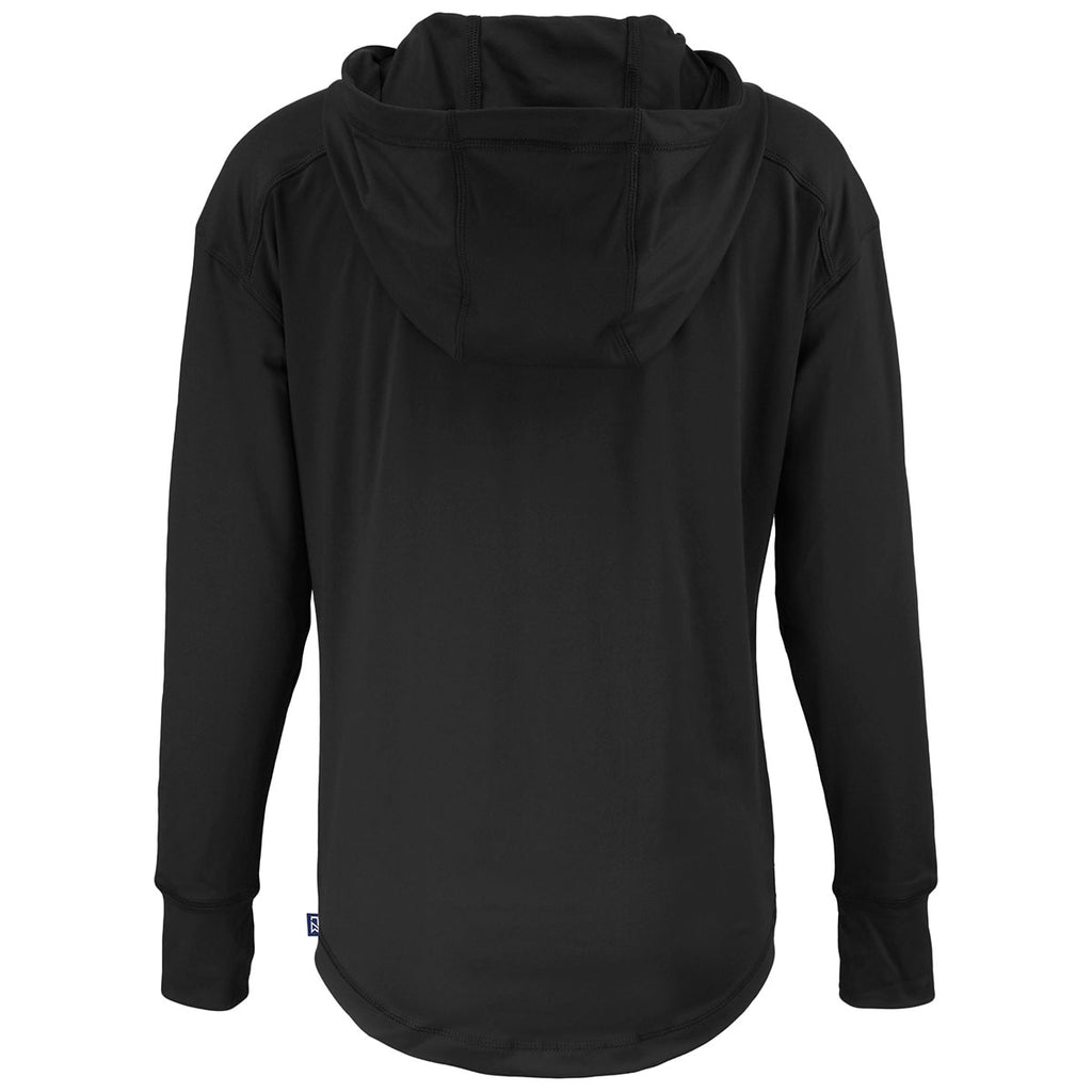 Cutter & Buck Women's Black Daybreak Eco Recycled Half Zip Hoodie