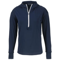 Cutter & Buck Women's Navy Blue Daybreak Eco Recycled Half Zip Hoodie
