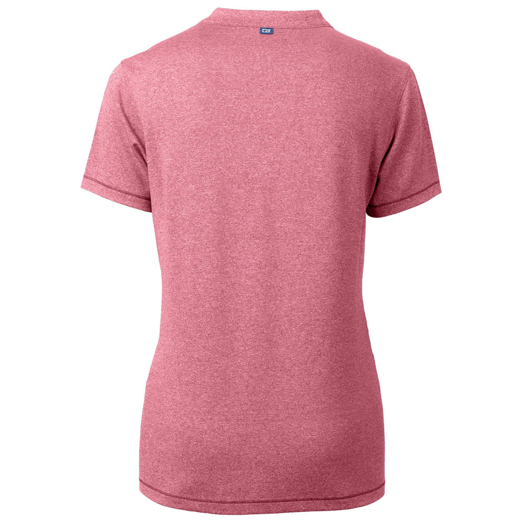 Cutter & Buck Women's Cardinal Red Heather Forge Heathered Stretch Blade Top