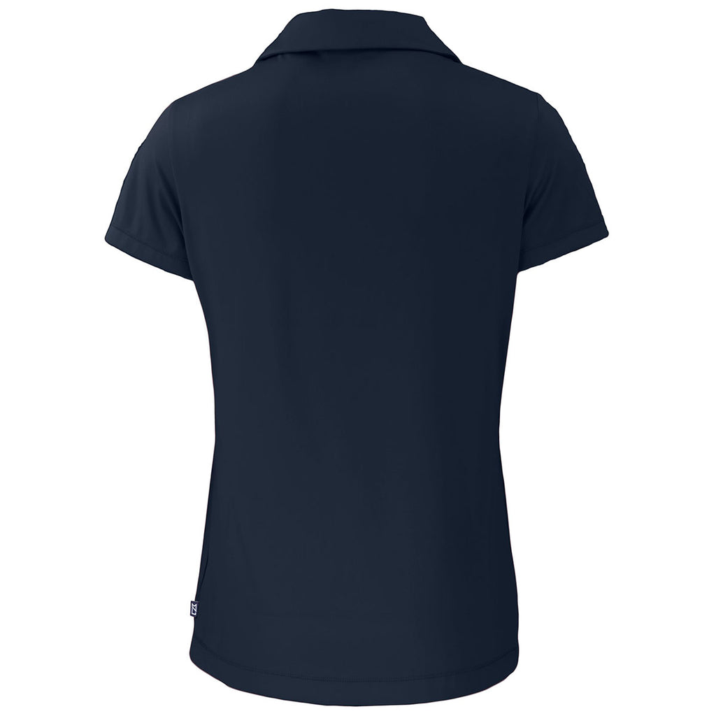 Cutter & Buck Women's Navy Blue Daybreak Eco Recycled V-neck Polo