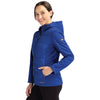 Cutter & Buck Women's Tour Blue Evoke Hybrid Eco Softshell Recycled Full Zip Hooded Jacket