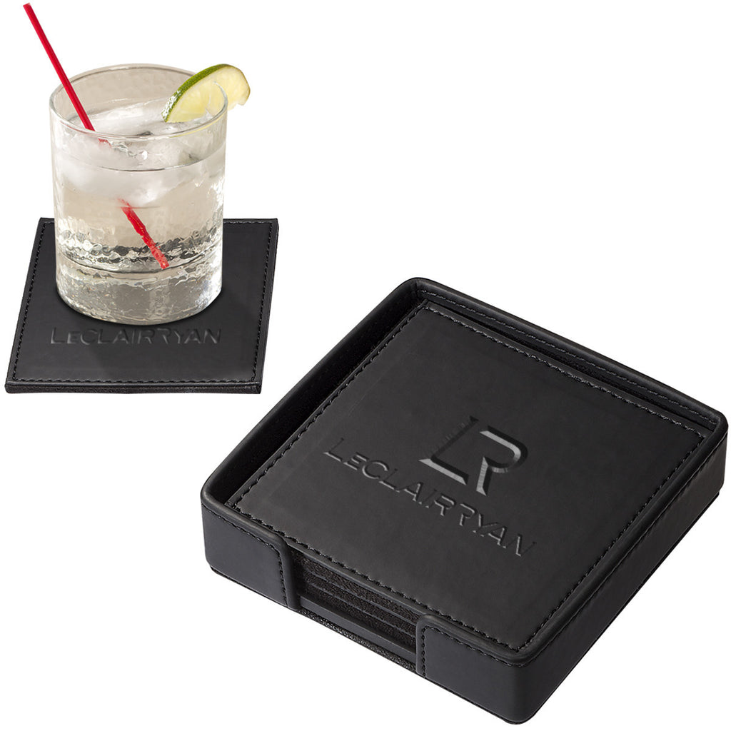 Leeman Black Tuscany Coaster Set