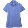 Port Authority Women's Moonlight Blue Heather Heathered Silk Touch Performance Polo