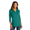 Port Authority Women's Teal Green Luxe Knit Tunic