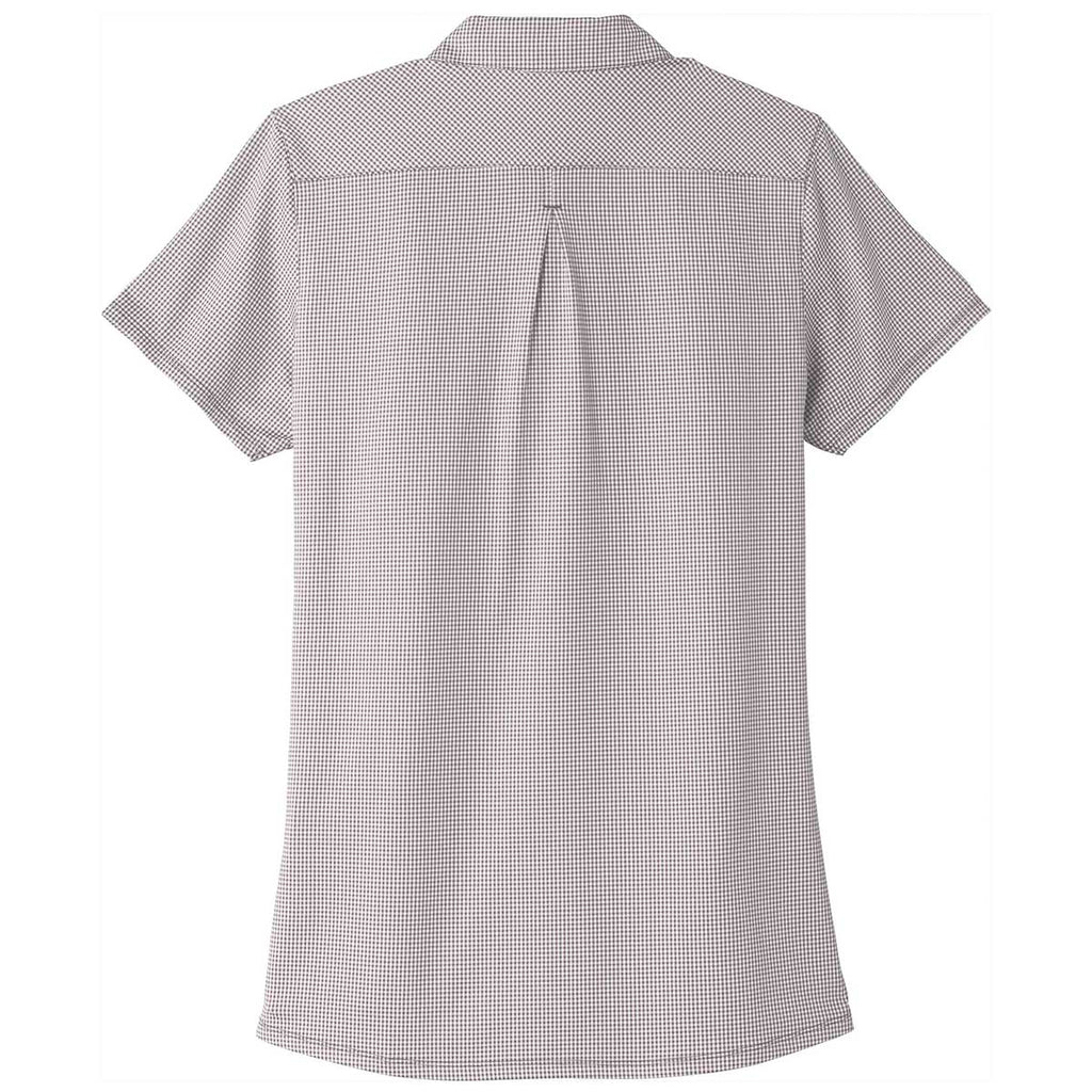 Port Authority Women's Gusty Grey/White Gingham Polo