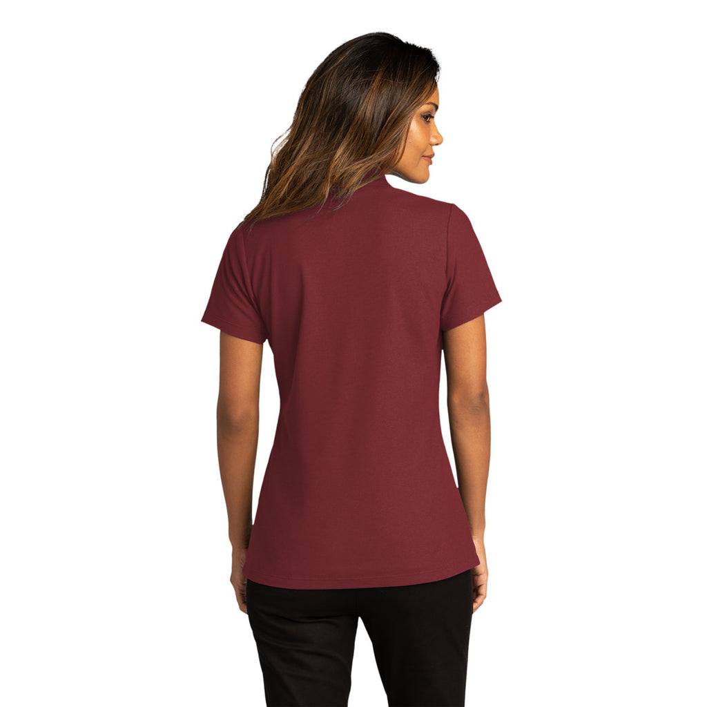 Port Authority Women's Burgundy SuperPro React Polo