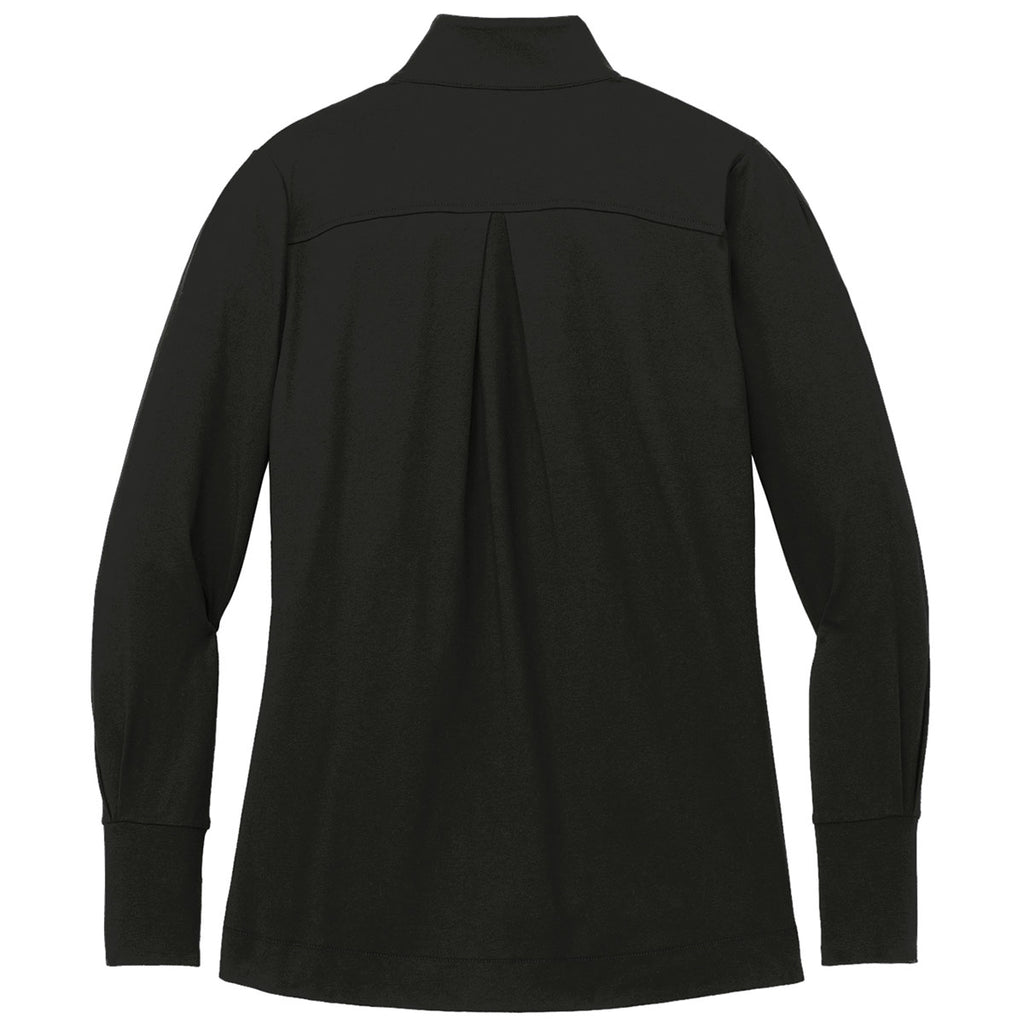 Port Authority Women's Deep Black Fairway Stretch Quarter Zip