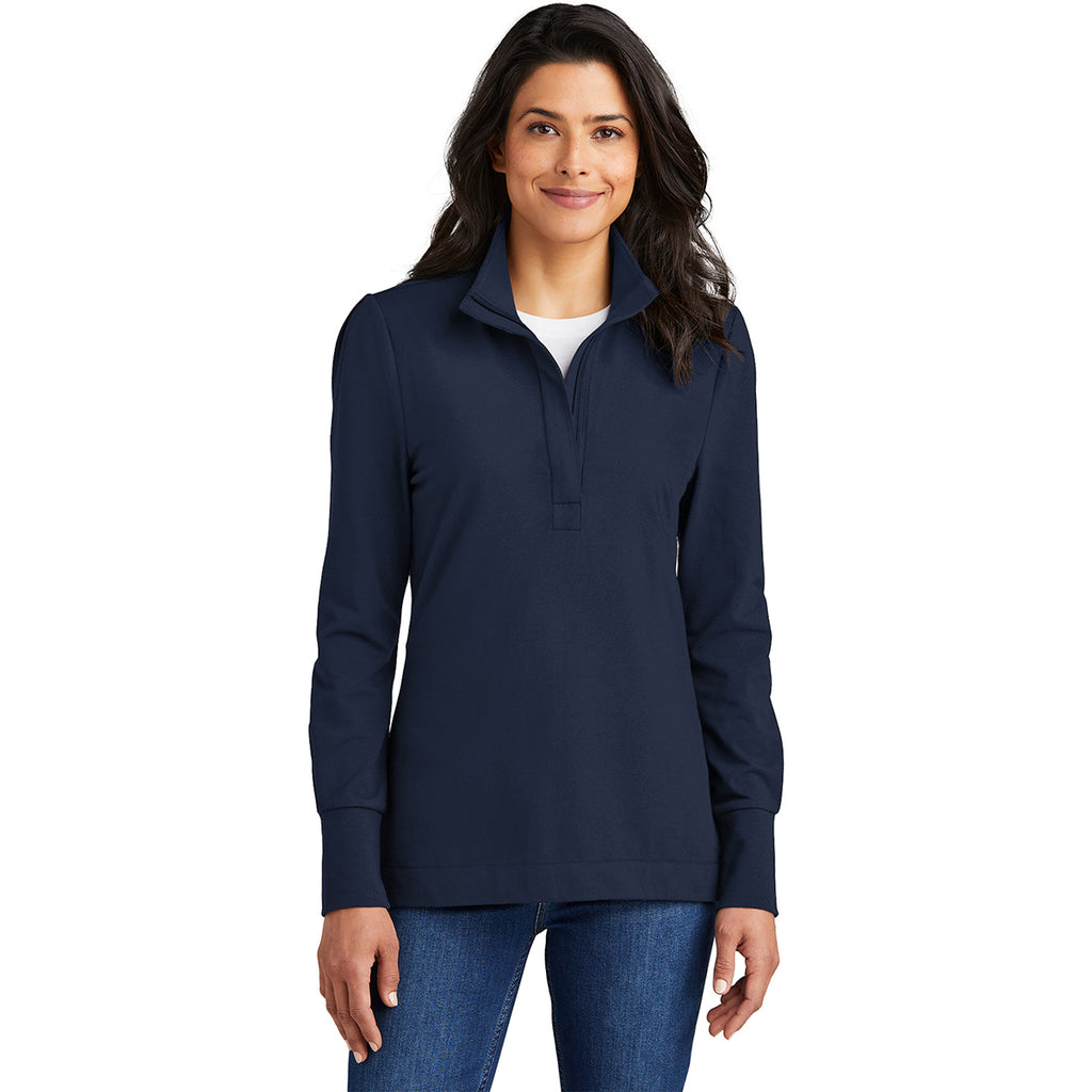 Port Authority Women's River Blue Navy Fairway Stretch Quarter Zip