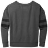 New Era Women's Black Heather Tri-Blend Fleece Varsity Crew