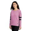 New Era Women's Lilac Heather Tri-Blend Fleece Varsity Crew