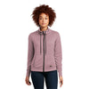 New Era Women's Dusty Mauve Heather Performance Terry Full-Zip Cowl