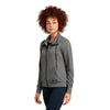 New Era Women's Graphite Heather Performance Terry Full-Zip Cowl